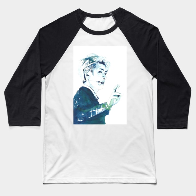 EXO Sehun Watercolour Design by NiamhYoungArt Baseball T-Shirt by NiamhYoungArt